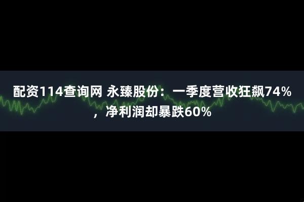 配资114查询网 永臻股份：一季度营收狂飙74%，净利润却暴跌60%