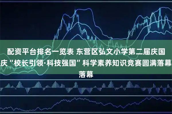 配资平台排名一览表 东营区弘文小学第二届庆国庆“校长引领·科技强国”科学素养知识竞赛圆满落幕